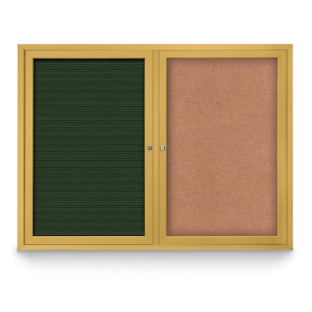 United Visual Products Corkboard, Cobalt/Satin, 18" x 24" UV401-SATIN-COBACC